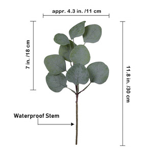 Hangu ODM foglie di eucalipto ghirlanda pianta artificiale nordica ramo lungo e corto foglia di eucalipto per la decorazione domestica - Product Image 4