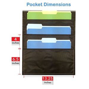 Heavy-Duty 10-Pocket Wall <b>File</b> Organizer with Hooks Classroom Office Supplies Factory Desktop & Drawer Organizer - Product Image 3