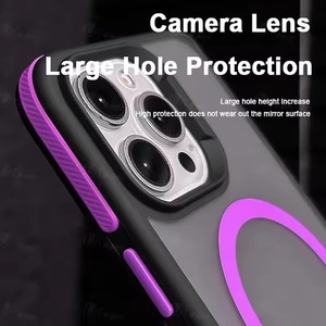 Nuova Custodia Magnetica Opaca Colorata per <span class=keywords><strong>iPhone</strong></span> 16 15 14 Plus 13 12 <span class=keywords><strong>Pro</strong></span> Max, <span class=keywords><strong>Cover</strong></span> <span class=keywords><strong>Rigida</strong></span> Traslucida Antiurto - Product Image 2