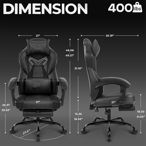 Chaise de jeu promotionnelle 2026 à prix abordable, chaise de jeu ergonomique avec accoudoirs articulés en cuir PU pour salle de jeu d'adolescents - Product Image 3