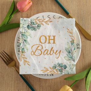 Oh Baby Printed Paper Napkins Square 330mm Baby Shower Disposable Tableware Party Decorations - Product Image 3