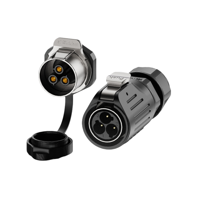 EW LP24 Male Plug Waterproof Plastic Connector Supporting Female Panel Socket Flame Retardant
