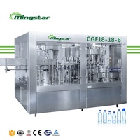 Mingstar Mini machine d'embouteillage et de capsulage à eau en plastique 3 en 1 entièrement automatique pour petites entreprises