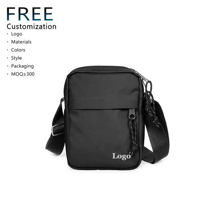 Custom Casual Unisex Waterproof Lightweight Nylon MINI Cell Phone Sling Shoulder Pouch Daily Use Crossbody Bag for Man Women