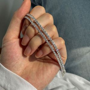 Dylam High Top Jewelry S925 <b>Silver</b> 2.5mm D Color VVS1 Moissanite Stone Gem Tennis <b>Bracelets</b> Luxurious Tennis <b>Bangle</b> <b>Bracelet</b> - Product Image 2