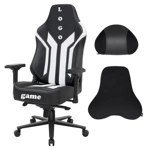 Penjualan laris kulit PU hitam putih 180 Kulit Buatan tak terbatas lembut Sway kursi Gaming ergonomis atas 5 kursi kantor berakhir sakit punggung - Product Image 1