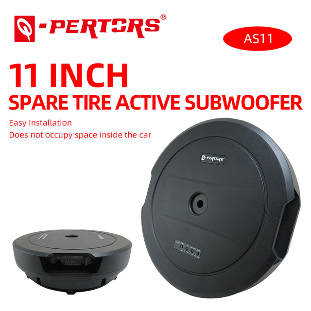 Q-PERTORS AS11 Spare Tire Active Subwoofer 11inch Woofer Car Audio Subwoofer