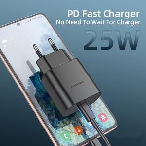 <span class=keywords><strong>25W</strong></span> PD Usb-c Travel adattatore di alimentazione tipo C cavo di ricarica veloce per Samsung Note 10 S24 S23 S21 - Product Image 5