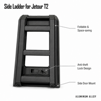 Nouveauté 2026 : Accessoires améliorés – Échelle latérale pliable en aluminium pour Jetour T2 Traveller