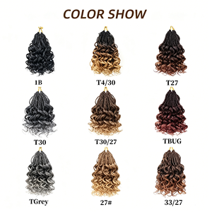 BELEZA T30/27 Extensiones de Cabello Afro Crochet Pre-enlazadas, Fáciles de Instalar, Tres Hebras, Color Negro, Estilo <span class=keywords><strong>Gogo</strong></span> Curl, ¡Oferta! - Product Image 2