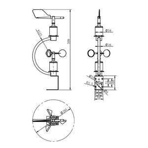0-5v Outdoor IP65 Waterproof Digital Output Boat Anemometer Industrial Airflow Monitoring <strong>Wind</strong> Speed Direction Anemometer <strong>Sensor</strong> - Product Image 5