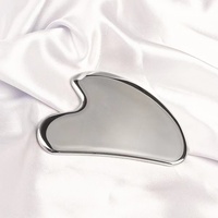 Avec pochette GUA SHA outil facial de haute qualité visage yeux cou corps masseur gua sha acier inoxydable peau auto soin