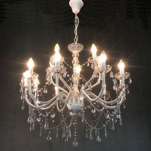 Luxury Hotel Project Bigger Crystal <b>Chandelier</b> Wedding Lights Manufacturer- Nordic Staircase Ceramic Modern LED Glass Iron+glass - Product Image 2