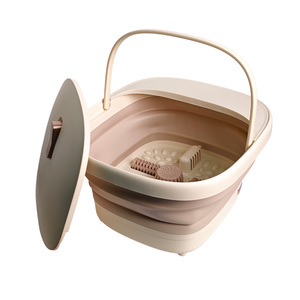 Venta directa de fábrica, el más nuevo diseño, Spa plegable para pies, máquina portátil para baño de pies, Burbuja de calentamiento, luz roja, masajeador de pies, 5-10L - Product Image 1