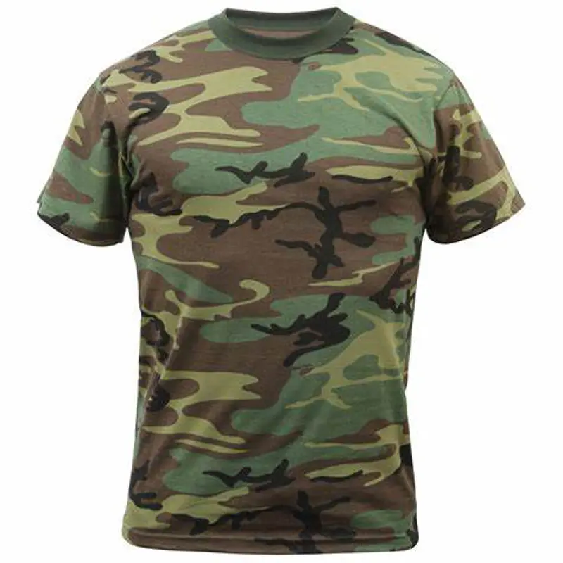 2022 Summer Hot Sale Herren Stil Kurzarm Camouflage T-Shirt Camo T-Shirts Bulk Active Dry Camouflage T-Shirt