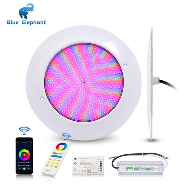 Tuya APP Smart 12V IP68 Waterproof ABS Ultra Thin Resin Filled Underwater RGB Led Swimming Pool Lights With Popular Price
