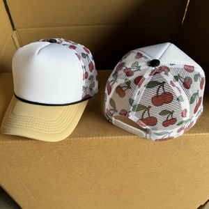 قبعة بيسبول مخصصة بالجملة بتصميم شعار مميز، قبعة شبكية من النايلون بنمط الفهد، قبعة سائق الشاحنة بطباعة الفهد باللون الأسود والبني مع حبل - Product Image 3