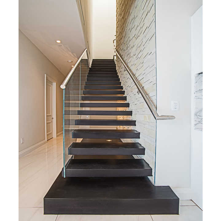 Frameless Glass Railing Minimal Visual Floating Stair| Alibaba.com