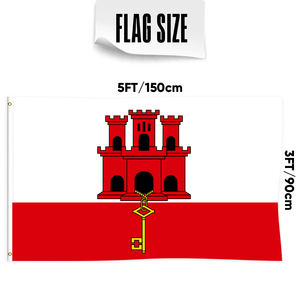 En gros 3x5ft <span class=keywords><strong>Gibraltar</strong></span> Drapeaux 100D Polyester Personnaliser Toutes Les Nations Expédition Rapide Fournisseur Fiable Livraison Rapide - Product Image 3
