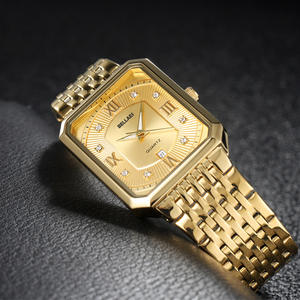 BELLAES 2024 nuevo diseño <span class=keywords><strong>Super</strong></span> Popular reloj cuadrado esfera romana calendario reloj de cuarzo resistente al agua hombres diamante relojes de pulsera de lujo - Product Image 1