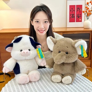 Various Animal Plush Toys, Fuzzy Ornaments, Cute Home <b>Decorations</b>, Suitable for Boys and Girls As Gift Items for Festivals - Product Image 1