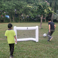 But de football gonflable portable d'extérieur en PVC, mini filet de cible pour l'entraînement au football, 160x80x105cm, pour les jeux de ballon des enfants