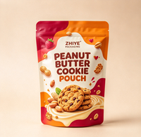Sachet Doypack imprimé en PE de qualité alimentaire refermable avec fermeture éclair et logo personnalisé pour aliments pour bébés et gâteaux
