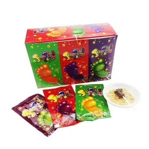 Hoge Kwaliteit Voetvormige Lolly Mixed Popping Candy Creatieve Leuke Leuke Speelgoed Snoep