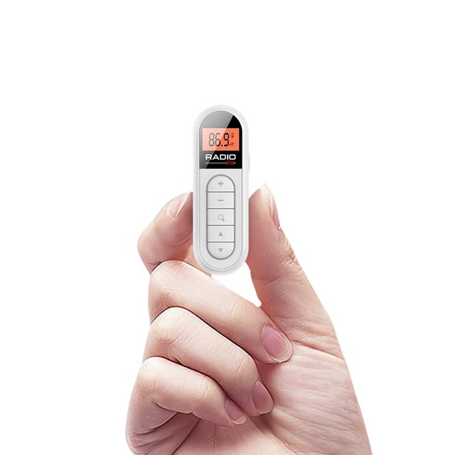 Rechargeable Mini FM Radio, Portable Pocket Size with Back Clip, Ideal for Elderly & Conference Use