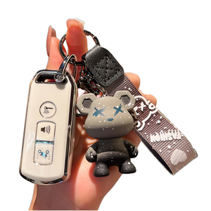 Funda para llave para Honda 125 150 SH125 <span class=keywords><strong>SH300</strong></span> 2016 2017 2018 2019 2020 Super Cub 125 motocicleta <span class=keywords><strong>Scooter</strong></span> 3 botones llavero inteligente - Product Image 1