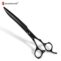 Kits de ciseaux pour chiens professionnels Zhangjiagang Razorline NPK32B couleur noire vente chaude 9cr acier inoxydable pour le toilettage des animaux de compagnie