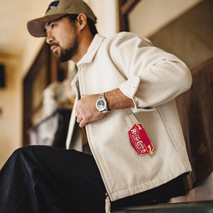 Men <strong>Jacket</strong> Maden <strong>White</strong> <strong>Jacket</strong> Heavyweight Workwear Coat Notch Lapel Structured Shoulder Spring <strong>Jacket</strong> Trending 2026 Ropa Hombre - Product Image 2