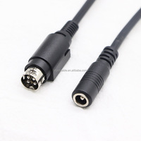 POWERE4PIN Stecker mit Rundem Pin auf DC5.5*2.1MM/2.5MM Buchse Verwendet zur Umwandlung des Adapters in ein Ladekabel 0,2M