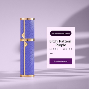 [Vente directe usine] Flacon vaporisateur vide de parfum rechargeable en cuir PU premium, auto-remplissable par le bas, 5 ml - Product Image 1