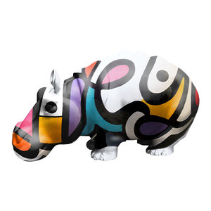 Outdoor Fibreglass <strong>Life</strong> <strong>Size</strong> Hippo <strong>Statue</strong> Resin Hippo Sculpture - Product Image 6