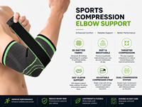 Manchon de compression lavable et respirant pour le coude – Attelle de soutien pour équipement de boxe et protection sportive
