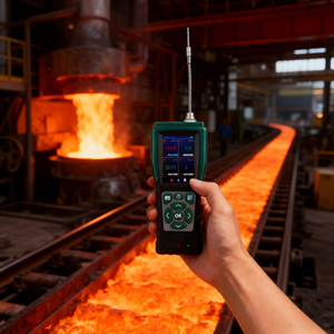 Analisador de Gás Portátil Multi Gás CO SO2 CH4 O2 com Bomba Integrada e Sonda de Alta Temperatura para Inspeção de Alto-forno - Product Image 1