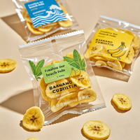Sachet d'emballage personnalisé à scellage central pour chips de banane, chips de plantain, sachet en plastique Mylar pour pop-corn, sachet pour snacks croustillants et chips de pommes de terre