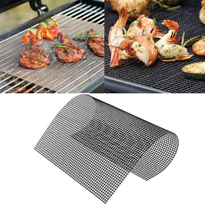 Heat Resistant BBQ <b>Grill</b> <b>Mesh</b> Mats Non Stick Reusable Grilling Net Barbecue Mat <b>for</b> Grilling Cooking Baking Barbecue and Oven - Product Image 4