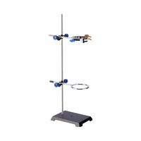 Support de laboratoire OEM ODM personnalisé en acier inoxydable, base de support à 4 griffes, pince pour burette, anneau de rétortte, couleur, taille et épaisseur personnalisables