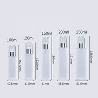 Flacon pulvérisateur en plastique PET givré de 120 ml, 150 ml, 200 ml, vaporisateur cosmétique portable de voyage pour les soins de la peau et les parfums/toniques