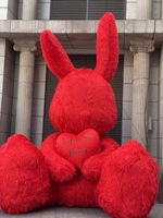 Décorations gonflables pour événements promotionnels intérieurs et extérieurs, lapin géant gonflable en peluche, lapin publicitaire en fourrure pour les activités