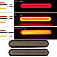 Superhelle 100 LED LKW Anhänger Brems- und Blink-Rückleuchte 12V-24V Lauflicht-Warnleuchte Gelb Rot für PKW LKW Schiff