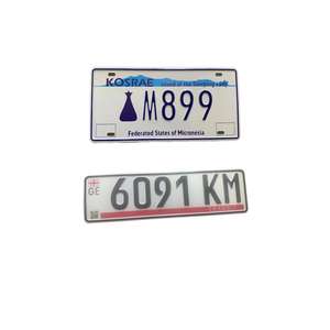 Populair Ontwerp Custom Nummerplaat Reliëf Aluminium Amerikaanse Auto Nummerplaten Voor Souvenir - Product Image 1