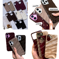 Coque de téléphone en TPU antichoc pour iPhone 16 15 14 13 Pro Max Wave Pattern Design Coque de téléphone portable unie dans un sac OPP