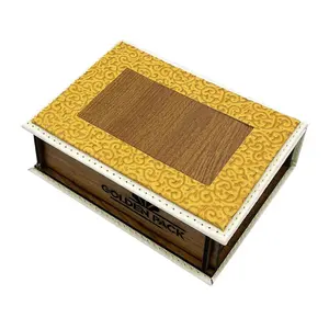 new design luxury leather wood Malaysia gold Royal Honey gift box 24 sachets