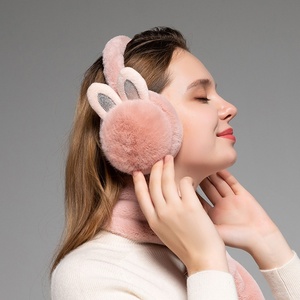 Orejeras de Invierno con Orejas de Conejo, Suaves y de Felpa, con Peluche Sintético, Protección Contra el Frío para Mujeres y Niñas - Product Image 2