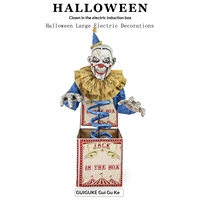 Décoration d'extérieur grande taille pour Halloween : Clown parlant à induction électrique, modèle GGK5124824 (Chine)
