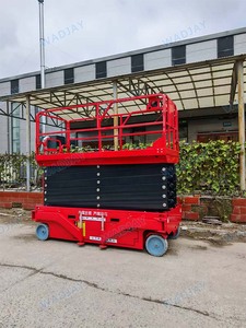 Plataforma Elevadora de Tijera Eléctrica Wadjay, Altura de Trabajo de 8 m, Construcción de Acero, Capacidad para 2 Personas, Plataforma de 1300x700 mm, Pocas Horas de Uso - Product Image 2