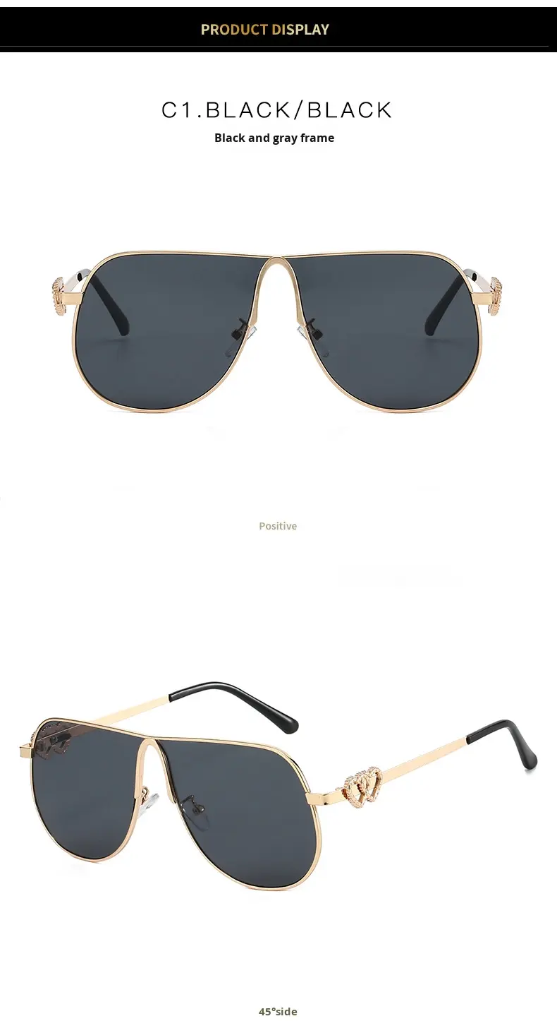 Cadre doré, film noir et gris.